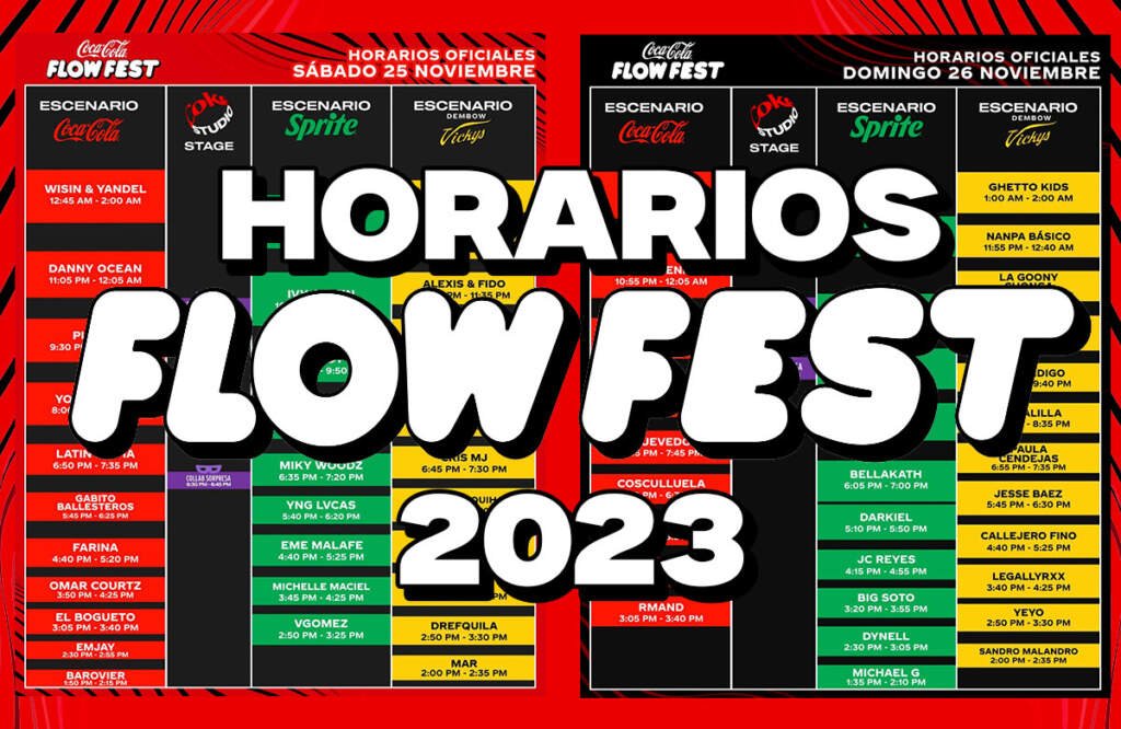 Coca Cola Flow Fest 2023: Horarios Por Día