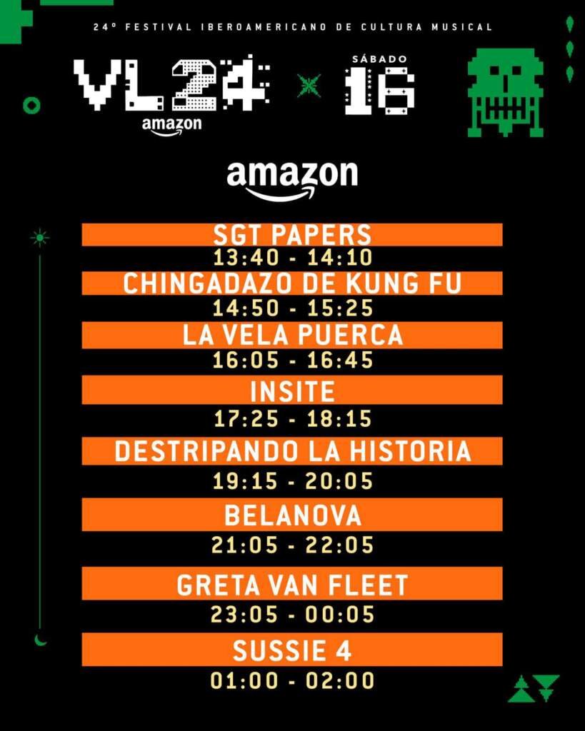 Vive Latino 2024: Sábado 16 Escenario Amazon